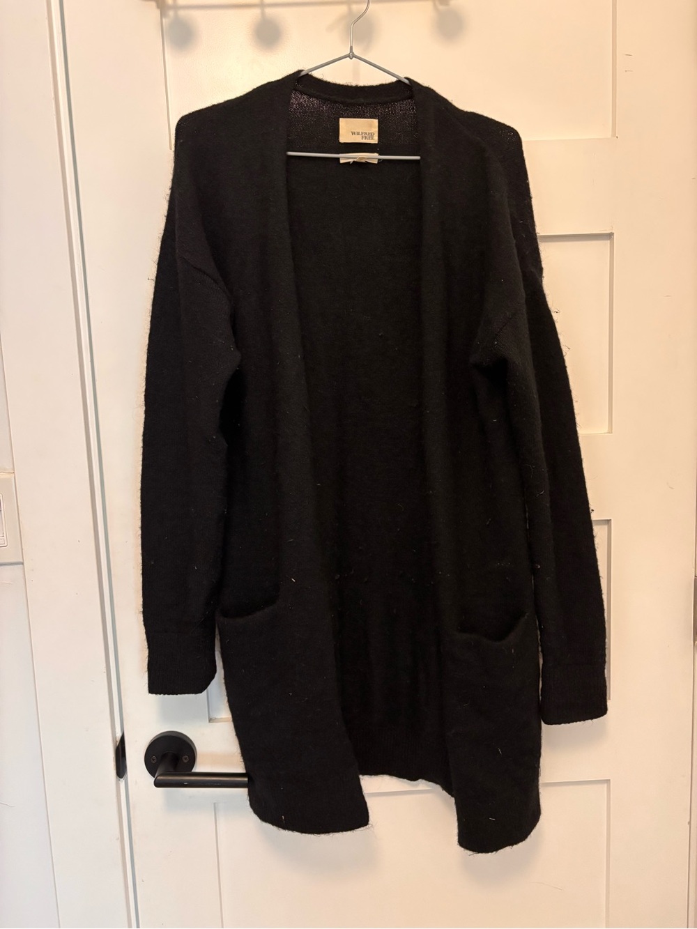 Wilfred Open-Front Black Women's Cardigan Sweater